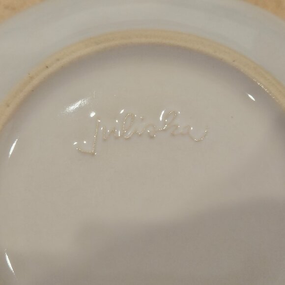 RARE JULISKA CERAMIC ACANTHUS LEAF COUPE SOUP PASTA SALAD BOWL ICE CREAM DISH - Picture 8 of 9